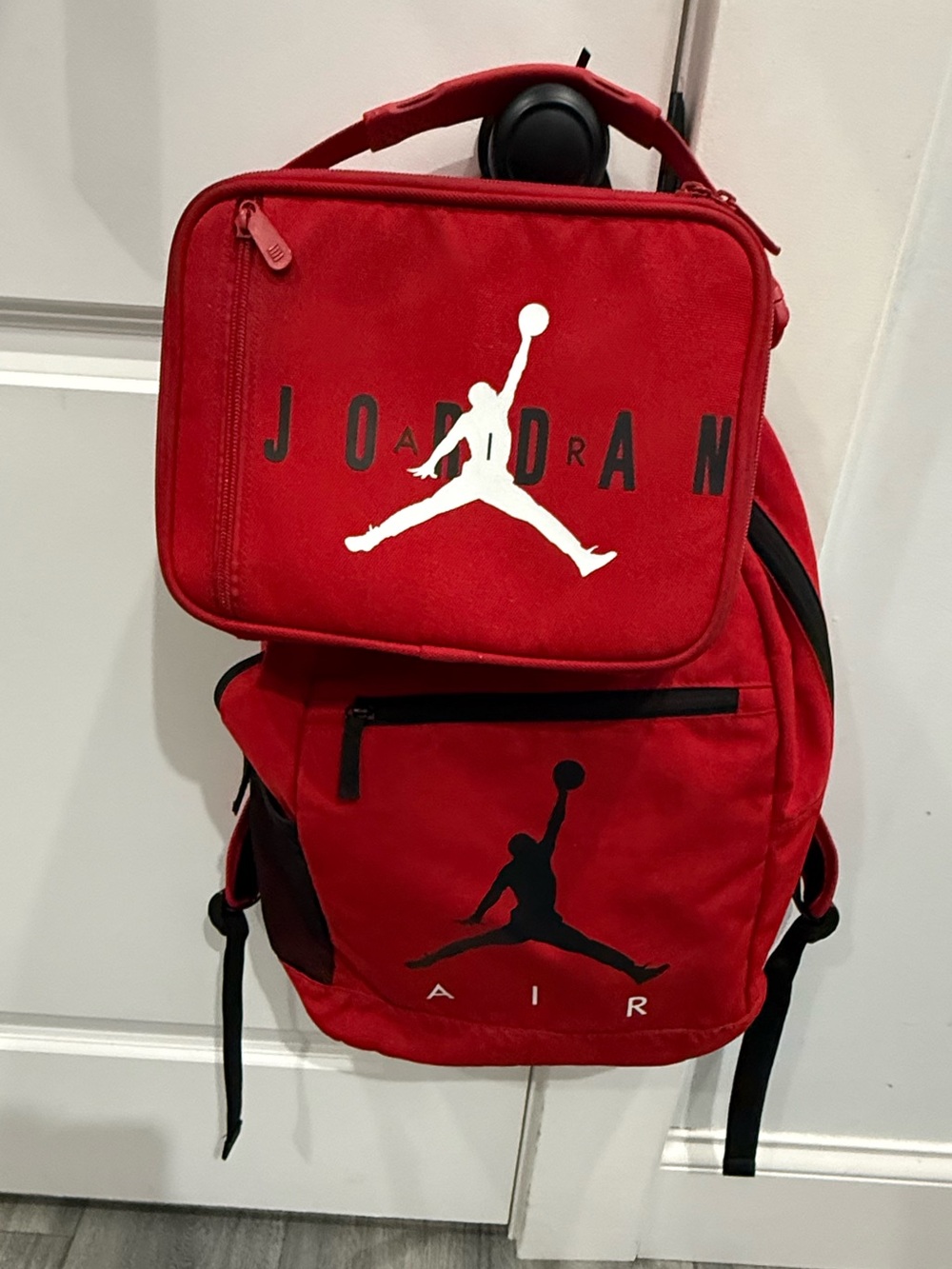 Jordan Red  Backpack with matching lunchbox